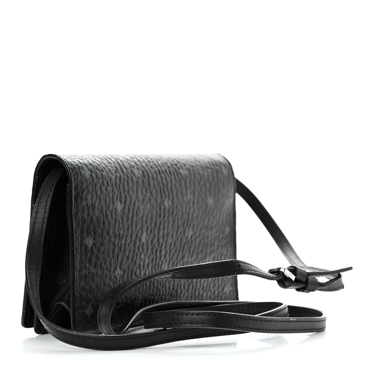 MCM Visetos Chain Wallet Crossbody Black 3 of 17