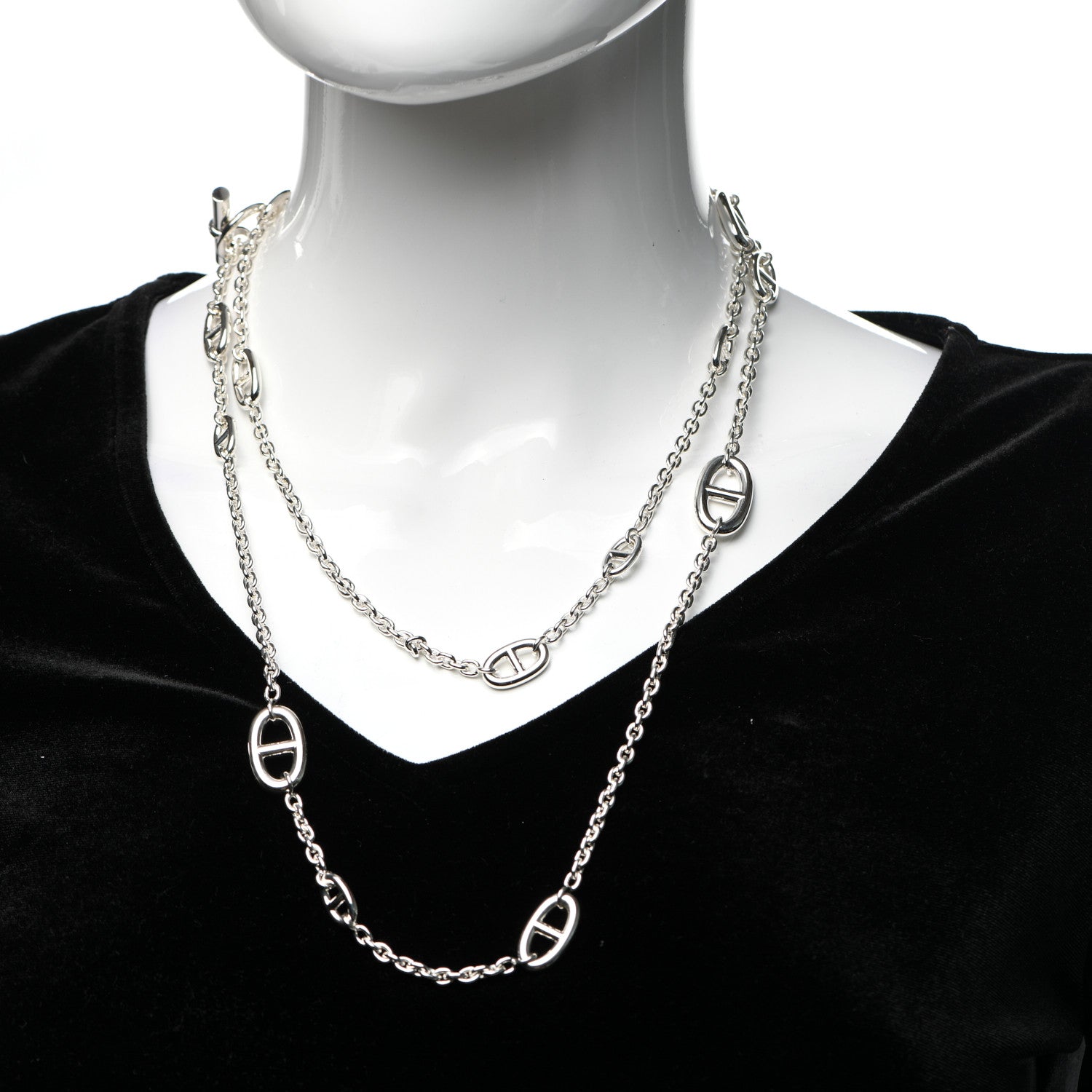 Hermes Sterling Silver Farandole Necklace 120 2 of 5