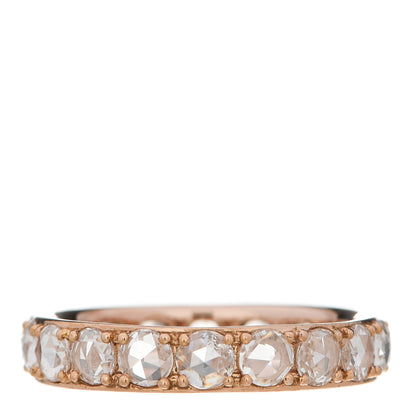 Tiffany 18K Rose Gold Diamond Metro Rose Cut Eternity Band Ring 49 5 1 of 5