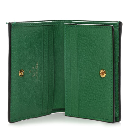 Gucci GG Supreme Monogram Flora Web Ophidia Card Case Green 5 of 10
