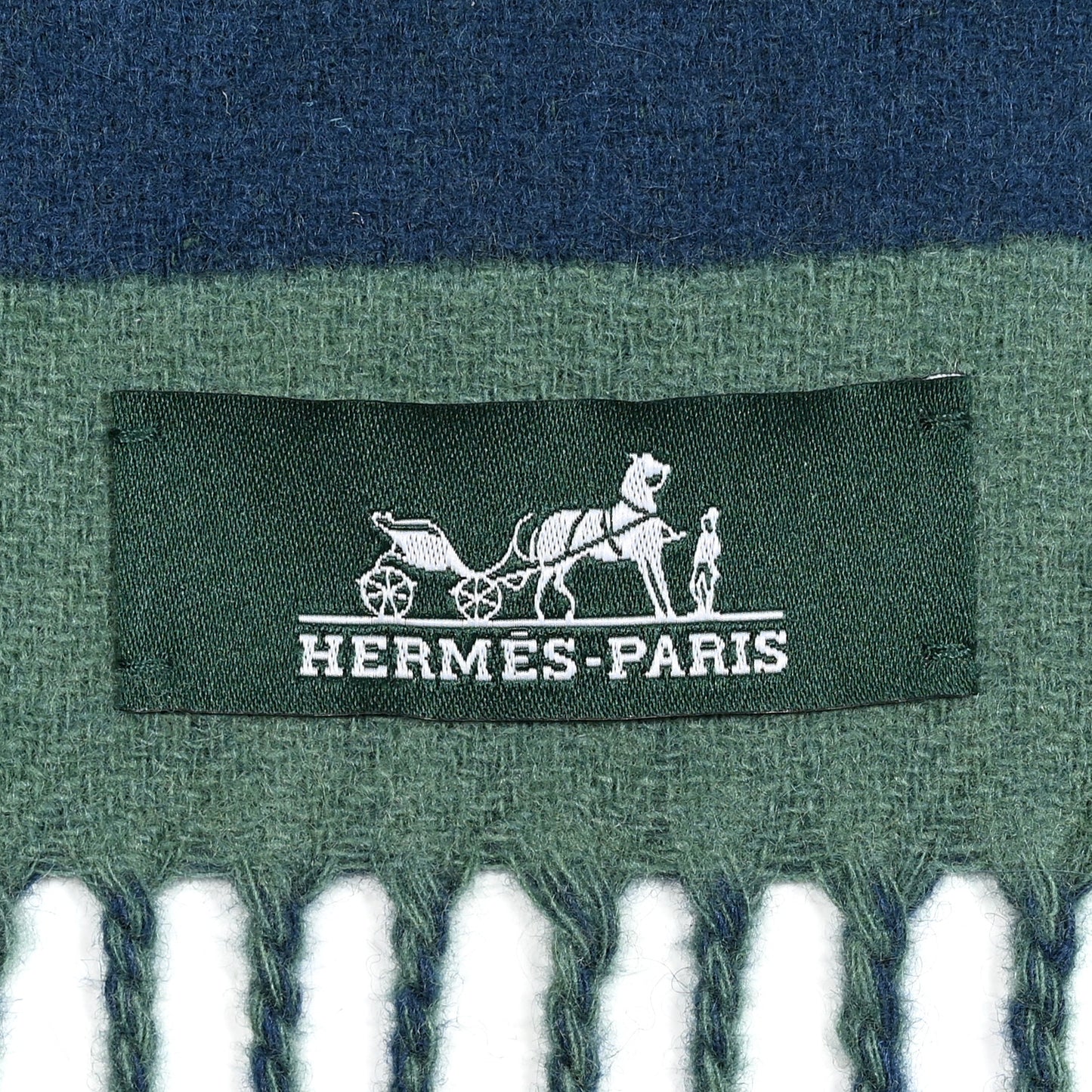 Cashmere Casaque Love Story Muffler Vert Indigo