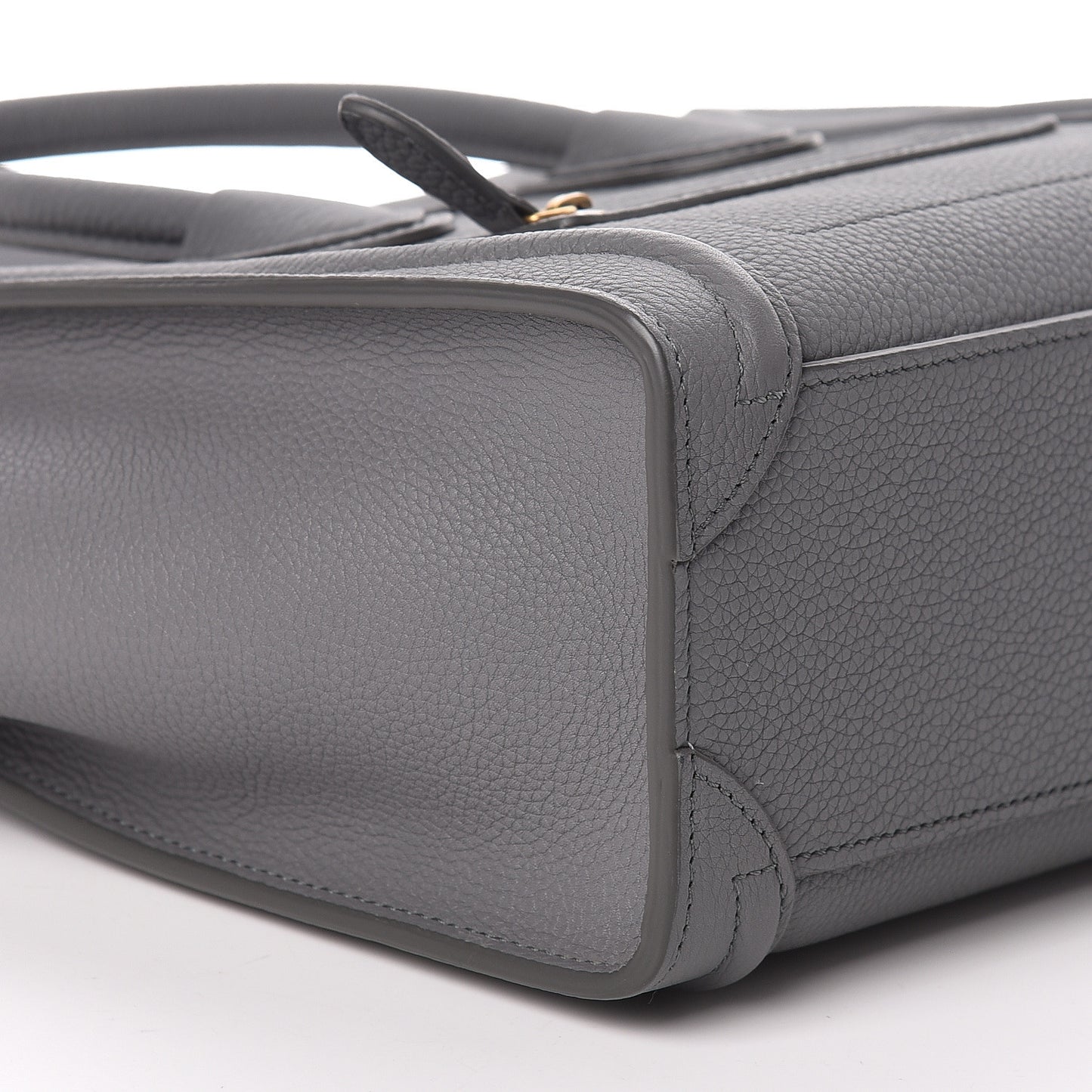 Baby Drummed Calfskin Nano Luggage Kohl