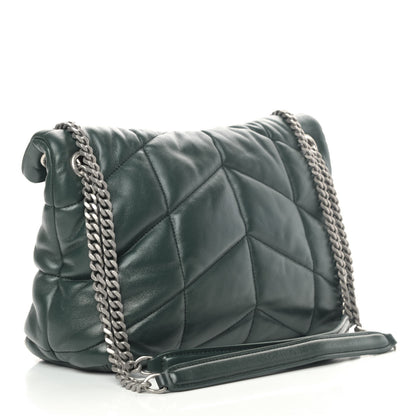 Saint Laurent Lambskin Quilted Small Loulou Puffer Monogram Chain Satchel 2 of 5