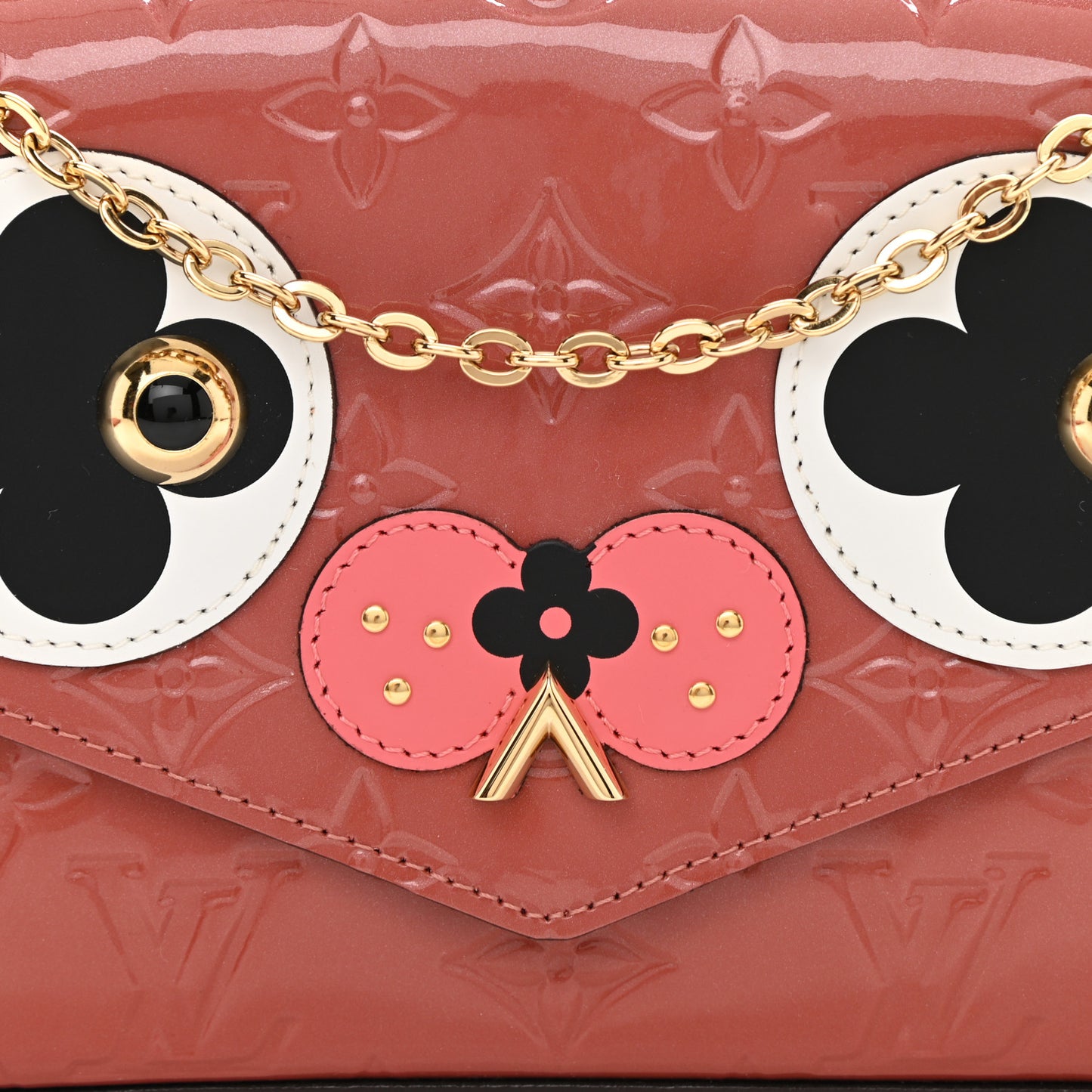 Vernis Valentine Dog Pochette Felicie Chain Wallet Pink