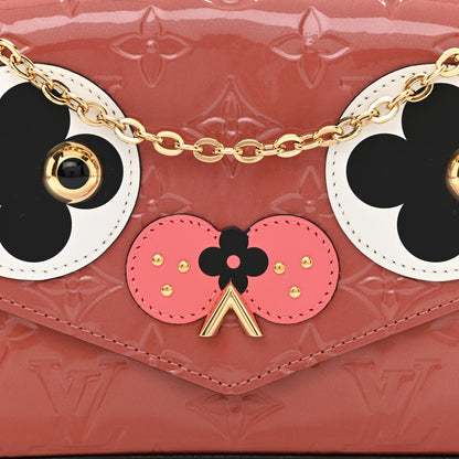 Louis Vuitton Vernis Valentine Dog Pochette Felicie Chain Wallet Pink 11 of 12