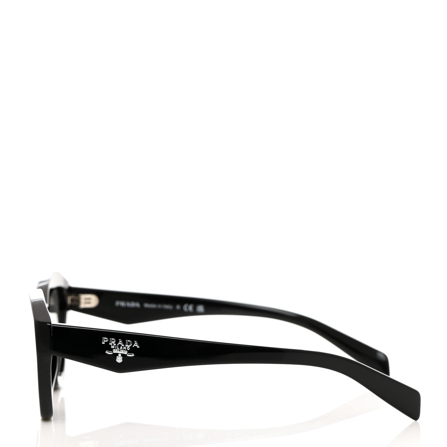Prada Acetate Logo Sunglasses SPR A02-F Black 3 of 8