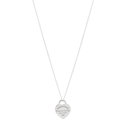 Tiffany Sterling Silver Small Return To Tiffany Heart Pendant Necklace 1 of 6