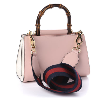 Gucci Nappa Bamboo Web Mini Nymphaea Top Handle Bag Perfect Pink Mystic White 4 of 11