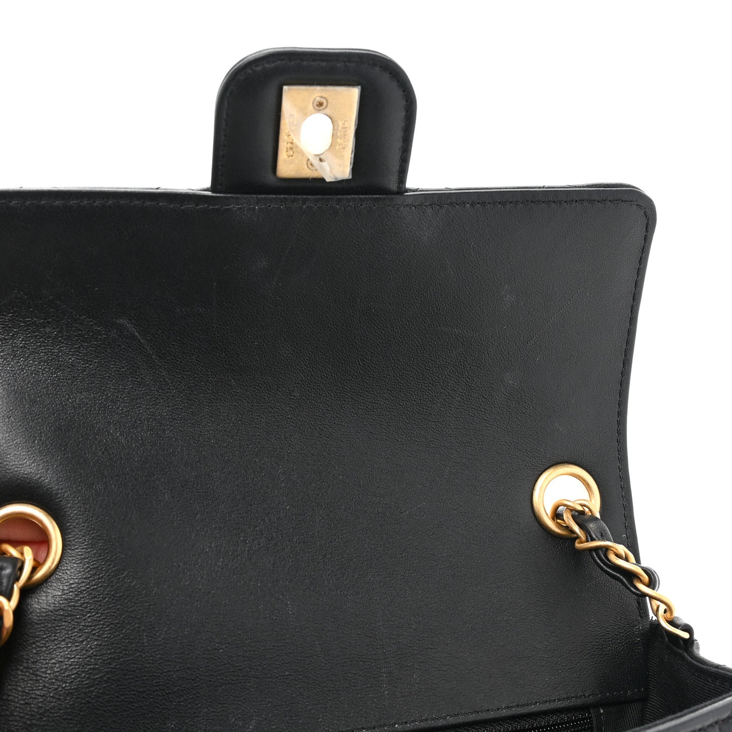 Lambskin Quilted Casino Chips Mini Flap Black