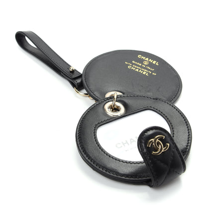 Chanel Lambskin Quilted Round Luggage Tag Black 4 of 5