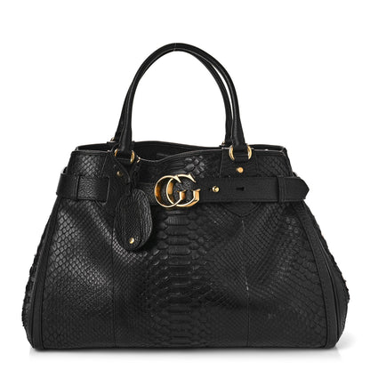 Gucci Snakeskin Large GG Running Tote Black 1 of 8