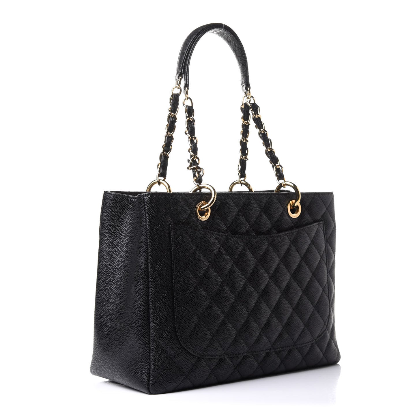 Caviar Quilted Grand Shopping Tote GST Black