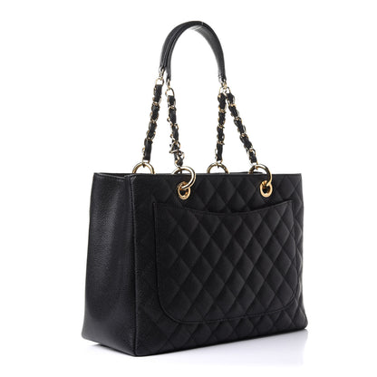 Chanel Caviar Quilted Grand Shopping Tote GST Black 3 of 11