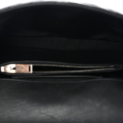 Saint Laurent Sheepskin Matelasse Chevron Monogram Medium College Bag Black 5 of 12
