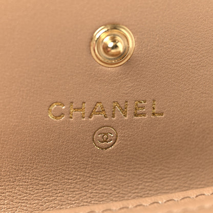 Chanel Lambskin Quilted Chanel 19 Flap Card Holder Brown Brown 6 of 8