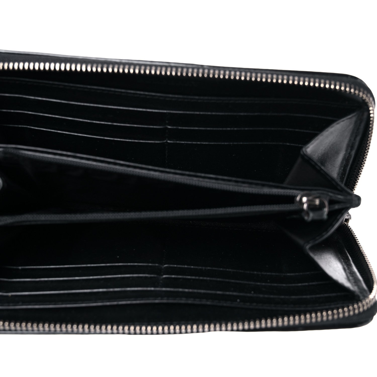 Burberry Beat Check Large Ziggy Zip Around Wallet Black 5 of 15