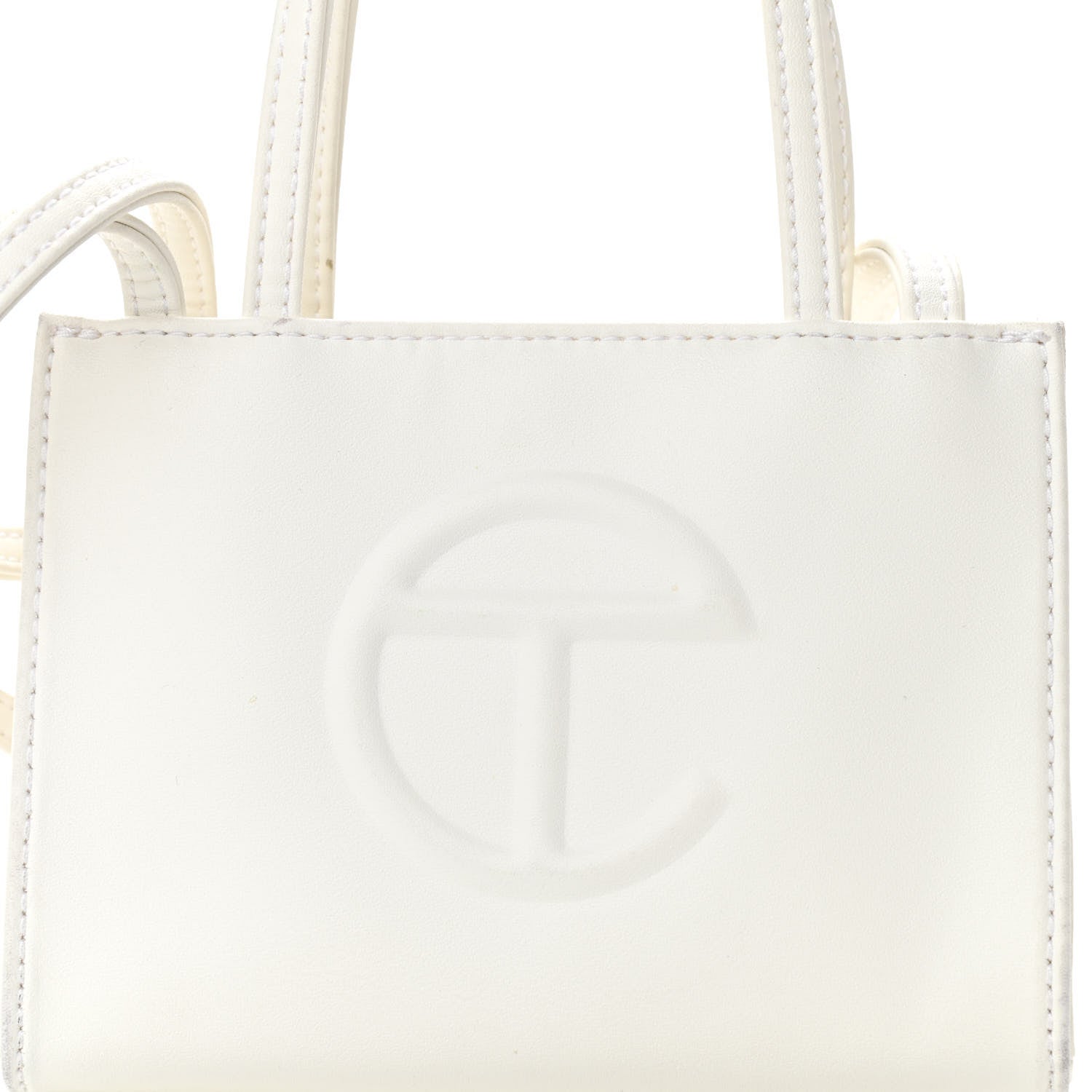 Telfar Vegan Leather Small Shopping Bag White 8 of 10