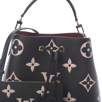 Louis Vuitton Empreinte Monogram Giant Neonoe MM Black Beige 7 of 9