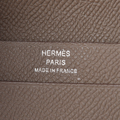 Hermes Epsom Bearn Card Holder Wallet Etoupe 6 of 8