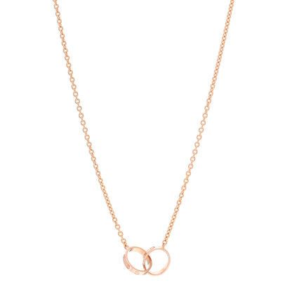 Cartier 18K Pink Gold Interlocking LOVE Necklace 1 of 8