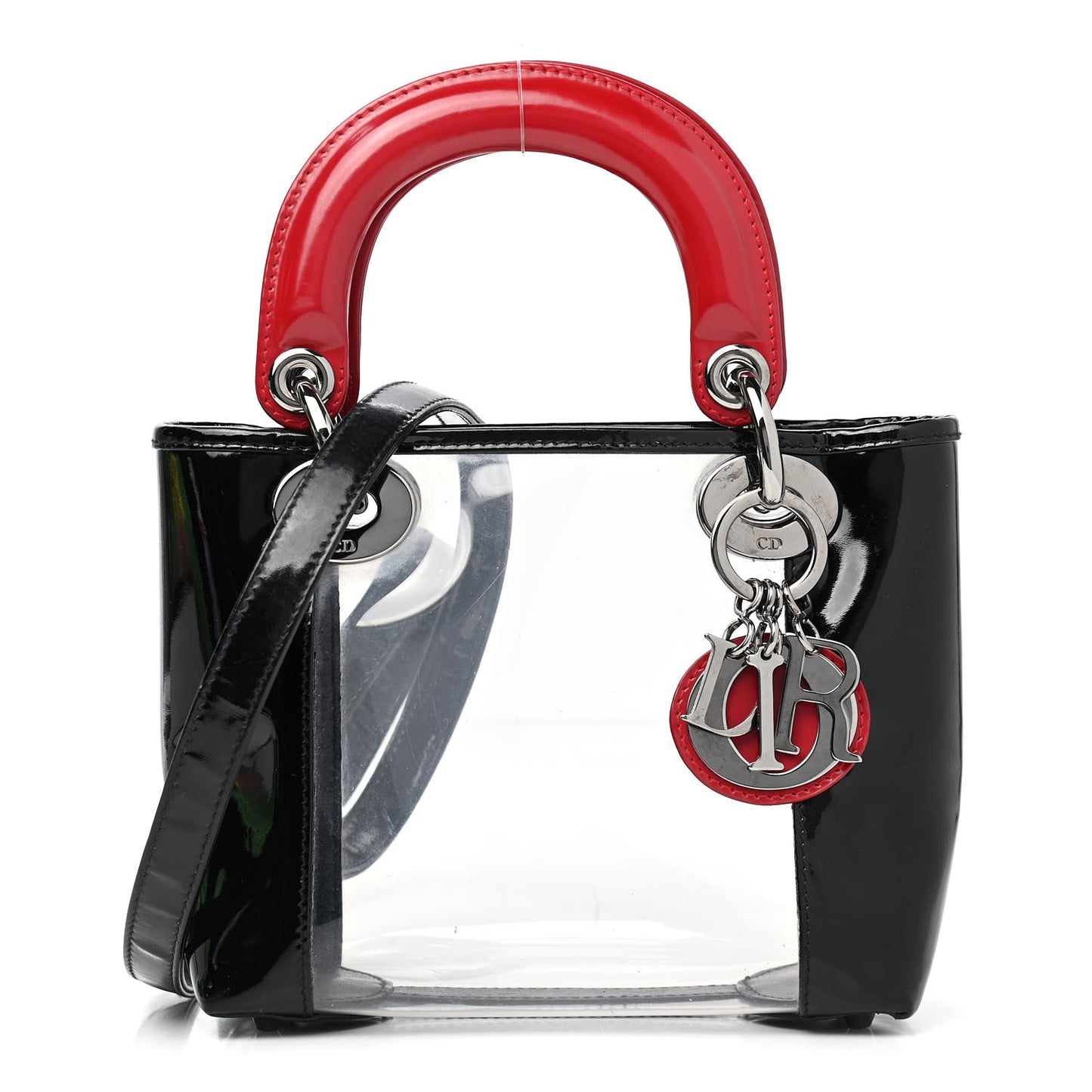 Patent PVC Mini Lady Dior Black Red