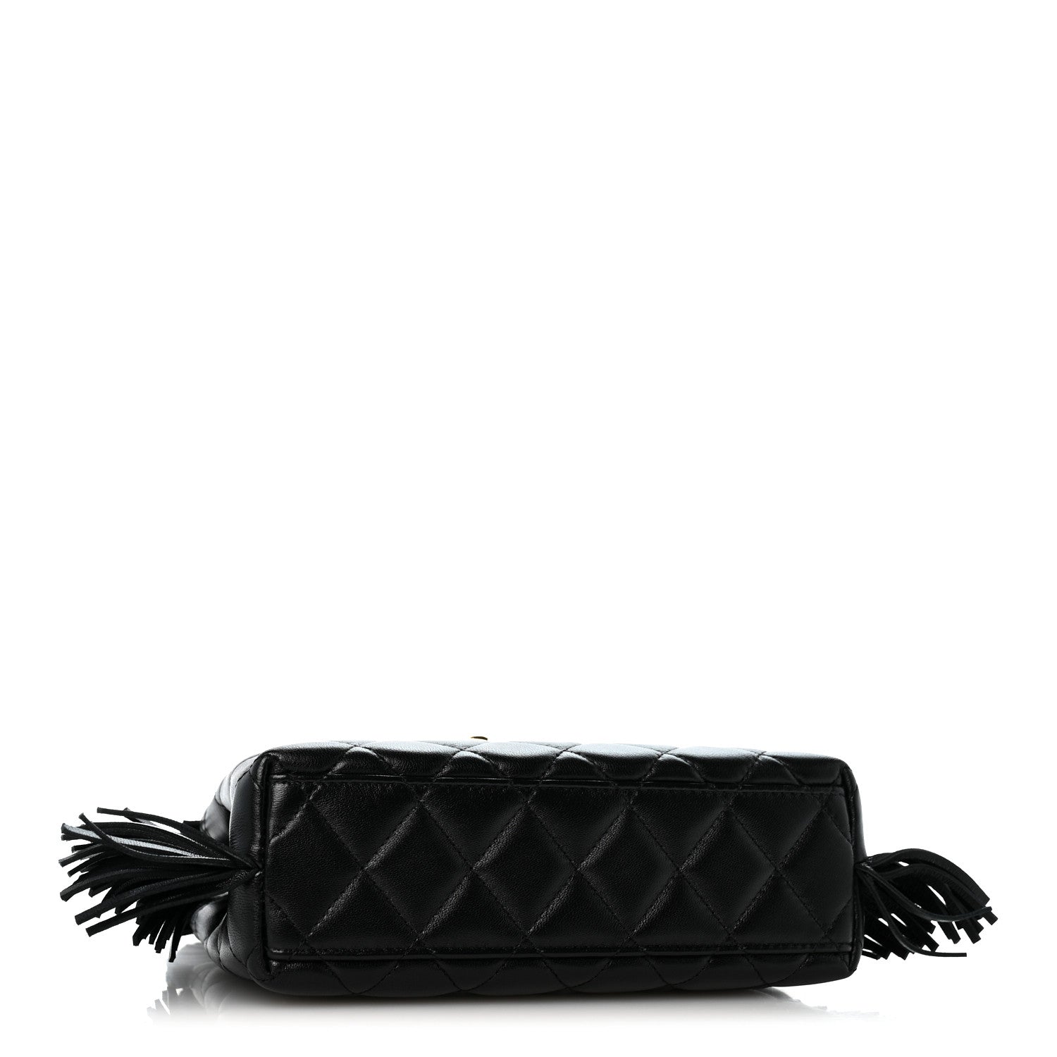 Chanel Lambskin Fringe Nano Kelly Shopper Black 4 of 11