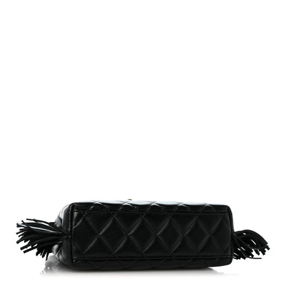 Chanel Lambskin Fringe Nano Kelly Shopper Black 4 of 11