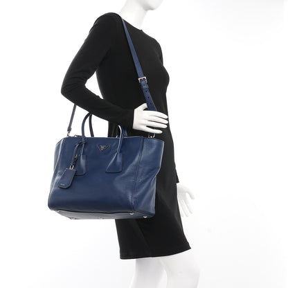 Prada Cervo Deerskin Twin Pocket Tote Bleuette 3 of 9