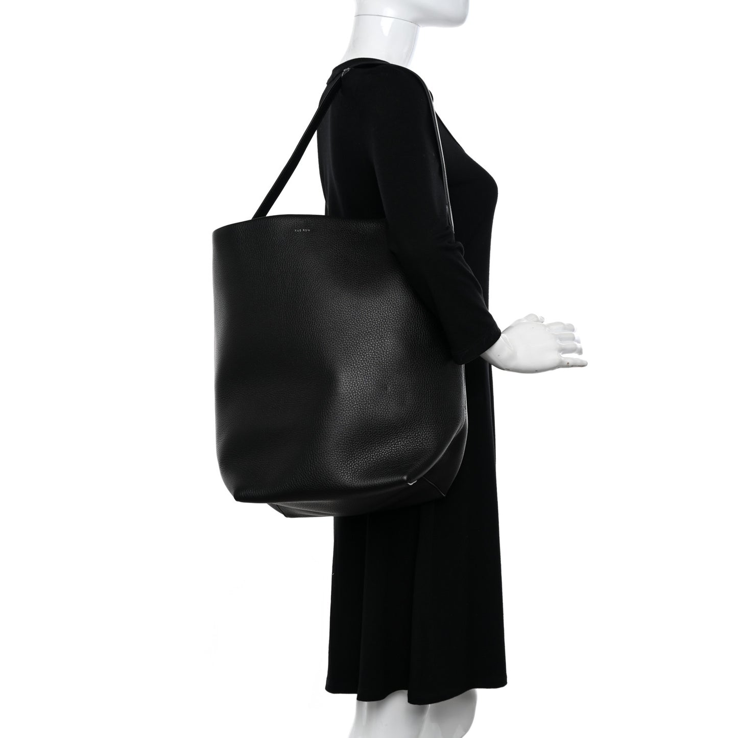 Grained Calfskin Large N/S Park Tote Black