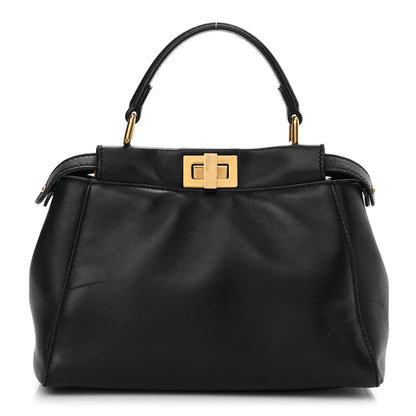 Fendi Nappa Mini Peekaboo Iconic Satchel Black 1 of 12