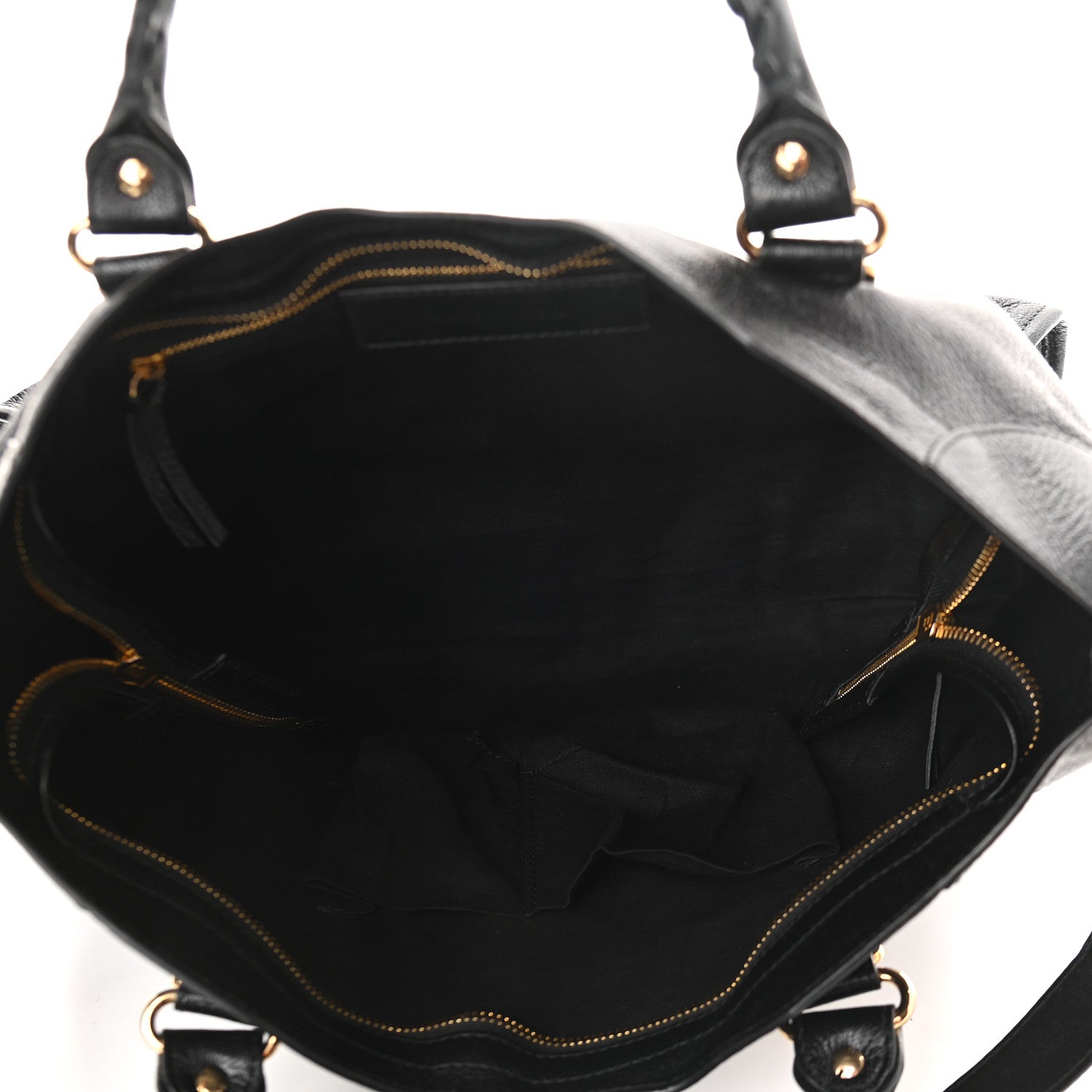 Balenciaga Chevre Gold Metallic Edge Hardware City Black 7 of 9