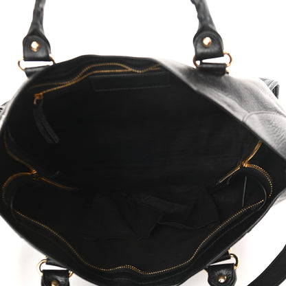 Balenciaga Chevre Gold Metallic Edge Hardware City Black 7 of 9