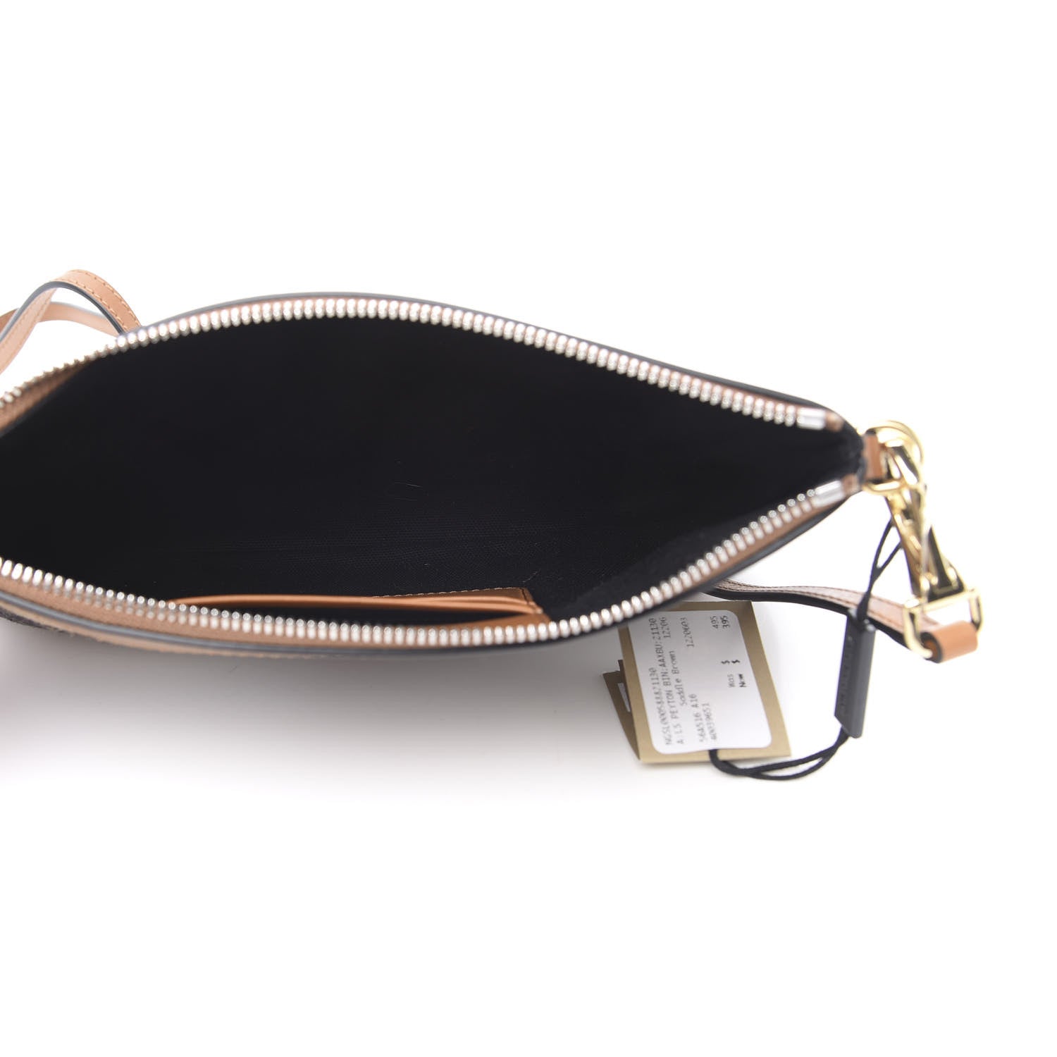 Burberry Mega Check Peyton Crossbody Clutch Bag Saddle Brown 5 of 10