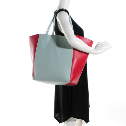 Celine Lambskin Large Phantom Luggage Bi Cabas Glacier Red 2 of 9