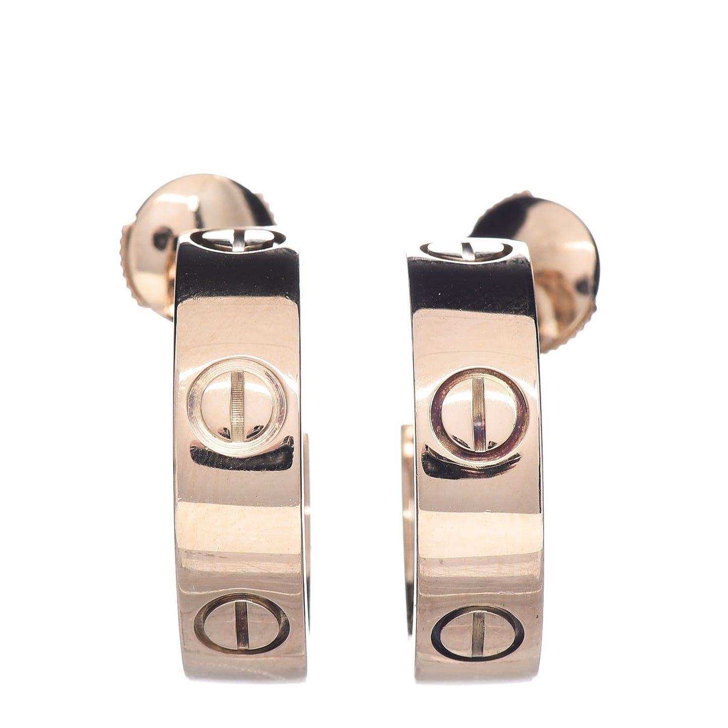 18K Yellow Gold 5.5mm LOVE Hoop Earrings