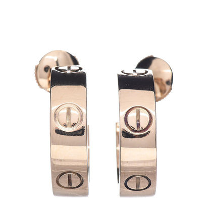 Cartier 18K Yellow Gold 5.5mm LOVE Hoop Earrings 1 of 9