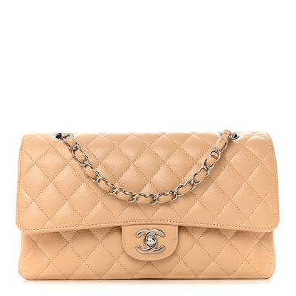Chanel Caviar Quilted Medium Double Flap Beige 1 of 10