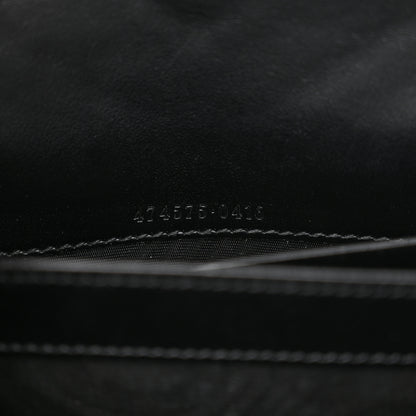 Gucci Calfskin Matelasse GG Marmont Chain Wallet Black 6 of 11