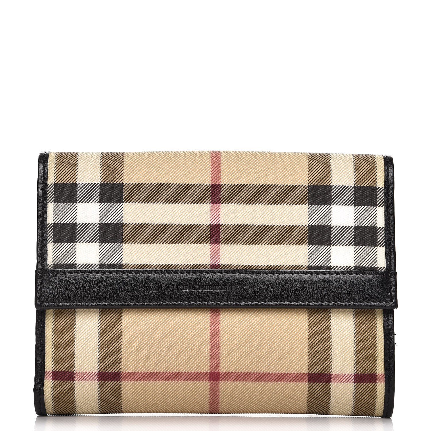 Burberry Nova Check Compact Wallet Black 1 of 9