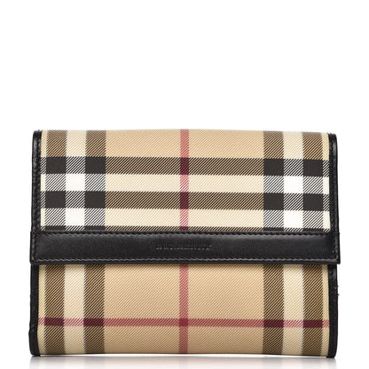 Burberry Nova Check Compact Wallet Black 1 of 9