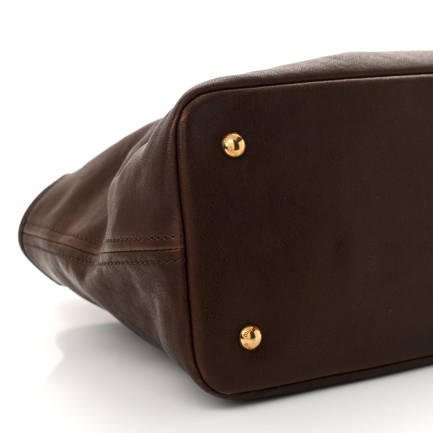 Miu Miu Nappa Large Aventure Bag Briarwood 8 of 9
