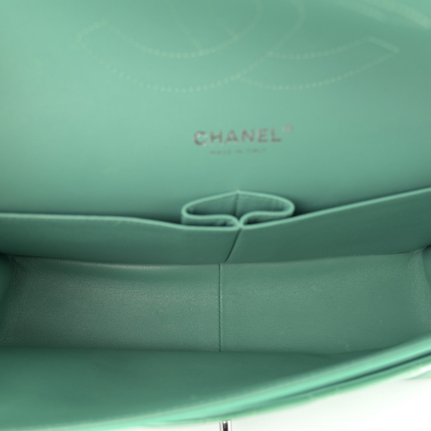 Chanel Patent Quilted Jumbo Double Flap Green 5 of 11