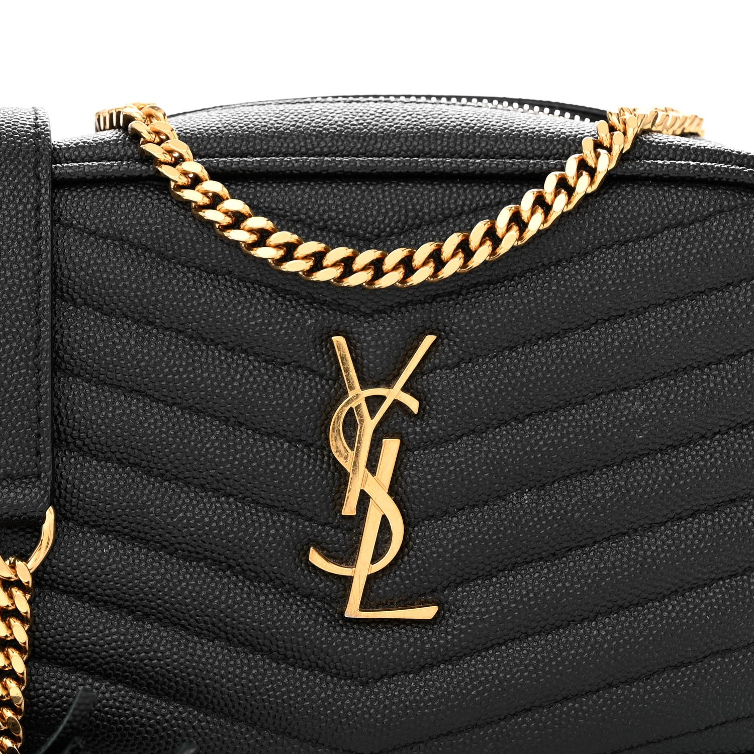 Saint Laurent SAINT LAURENT Grain De Poudre Matelasse Monogram Mini Lou Camera Bag Black 8 of 10
