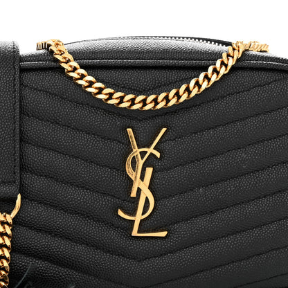Saint Laurent SAINT LAURENT Grain De Poudre Matelasse Monogram Mini Lou Camera Bag Black 8 of 10