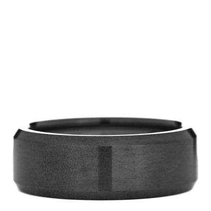 David Yurman Black Titanium 8.5mm Beveled Band Ring 63 10.5 3 of 4