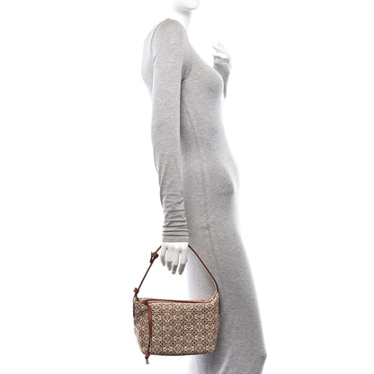 Loewe Jacquard Anagram Calfskin Small Cubi Bag Tan Pecan 2 of 10