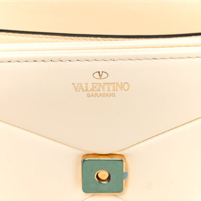 Valentino Garavani Nappa Lacquer Monochrome One Stud Chain Clutch Ivory 6 of 11