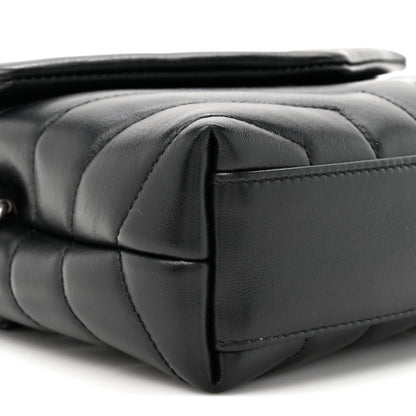 Saint Laurent Calfskin Y Quilted Monogram Toy Loulou Crossbody Bag Black 11 of 12