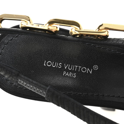 Louis Vuitton Embroidered Fabric Sparkle Slingback Pumps 38.5 Black 8 of 10