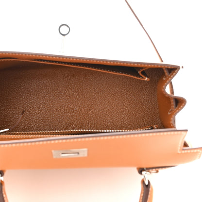Hermes Veau Butler Kelly Sellier 25 Natural Sable 5 of 12